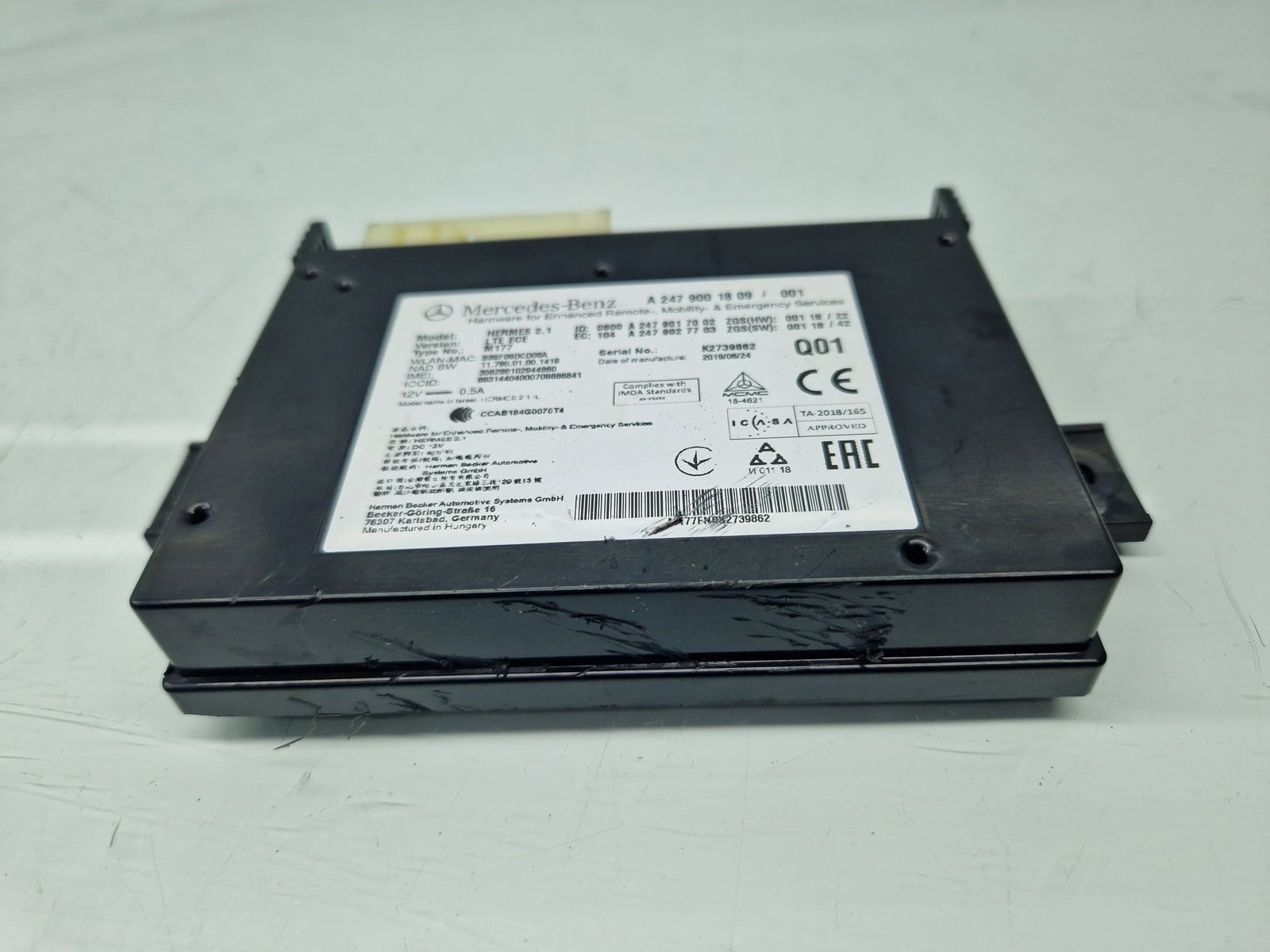 Modul confort Mercedes Clasa A (W177) [Fabr 2019-2024] A2479001809 - imagine 2