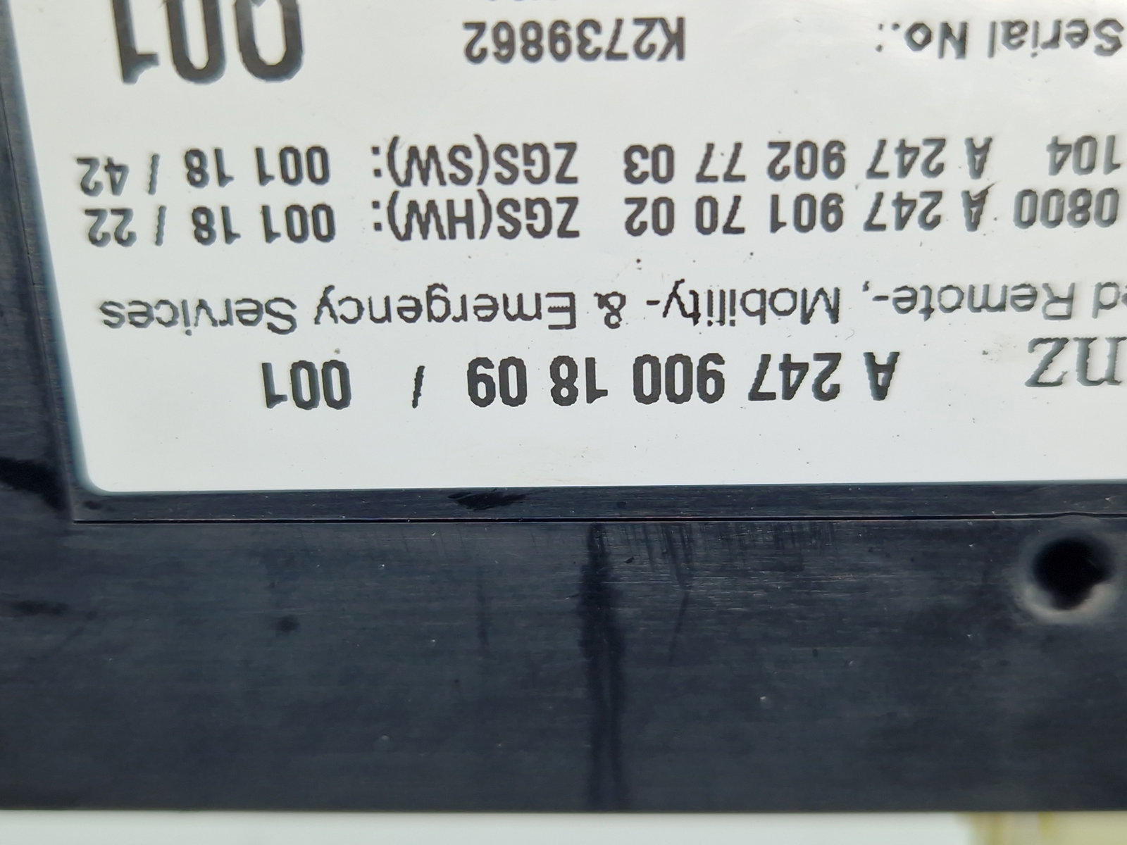 Modul confort Mercedes Clasa A (W177) [Fabr 2019-2024] A2479001809 - imagine 5