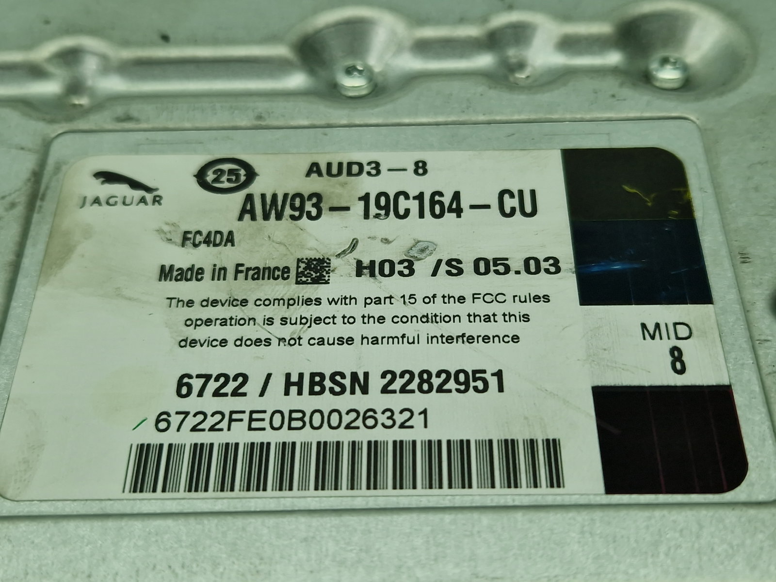 Amplificator audio Jaguar XF (X250) [Fabr 2008-2015] Facelift AW93-19C164-CU - imagine 6