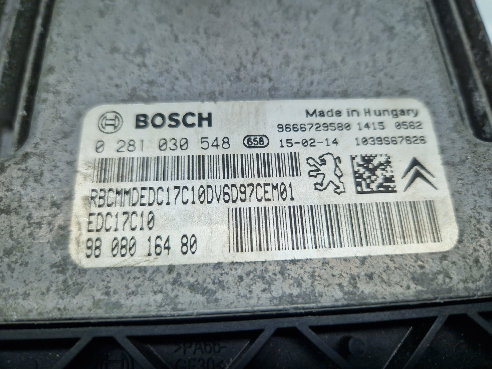 Calculator motor ECU PEUGEOT 308 (II) [Fabr 2013-2020] 9808016480 1.6 HDi 9HP 68KW / 92CP - imagine 5