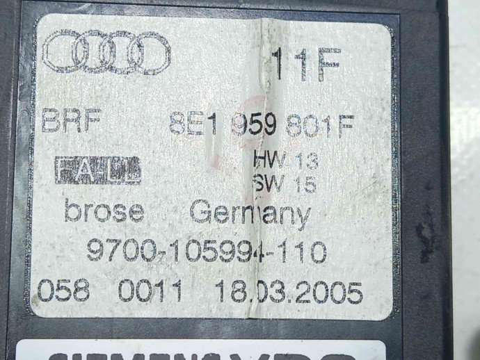 Motoras geam stanga fata 8E1959801F Audi A4 (8EC, B7) [Fabr 2004-2008] 2.0 BLB