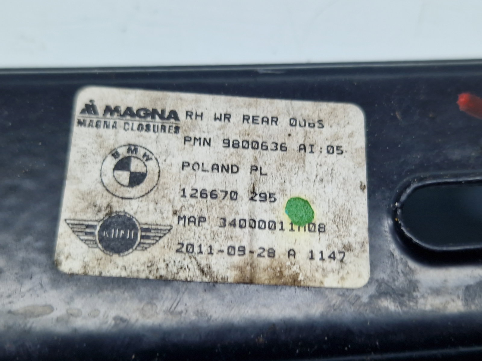 Macara electrica geam dreapta spate MINI Countryman (R60) [Fabr 2010-2016] 9800636 - imagine 4