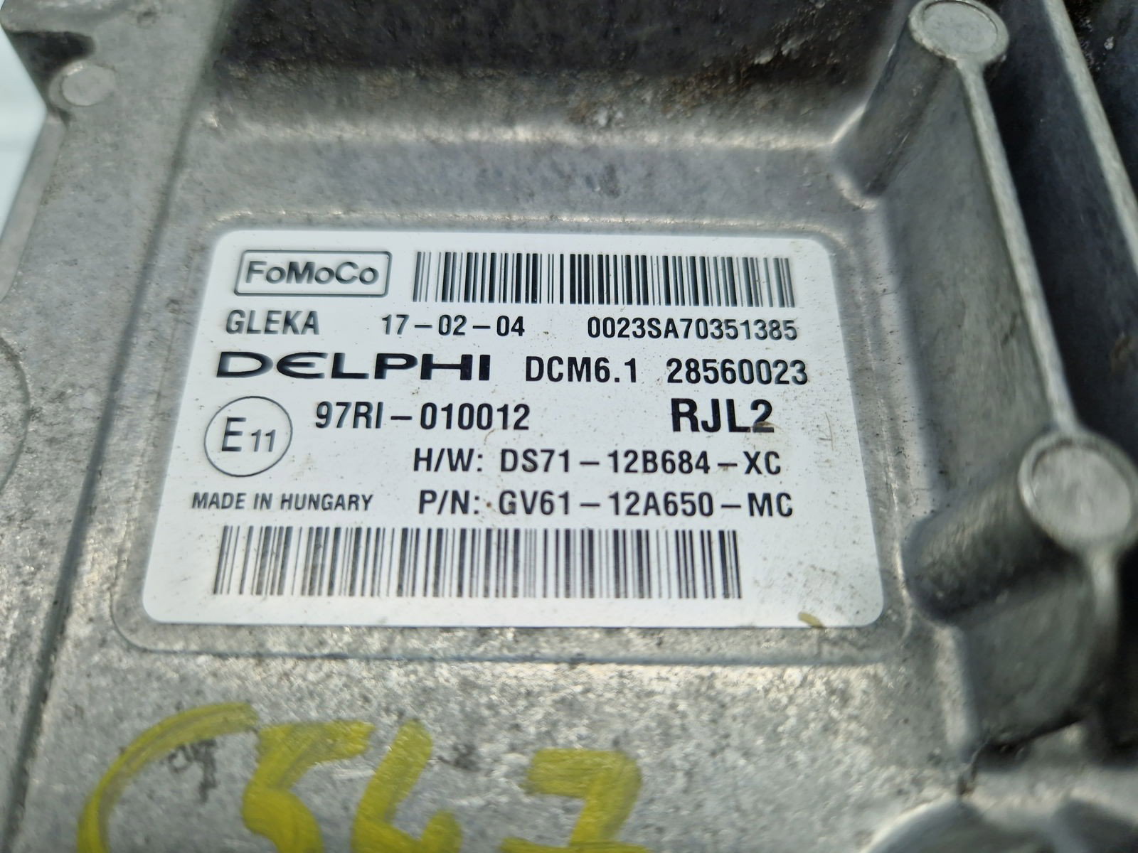 Calculator motor ECU Ford Mondeo 5 Sedan [Fabr 2014-2022] DS71-12B684-XC 2.0 TDCI UFDB 132KW / 180CP - imagine 2