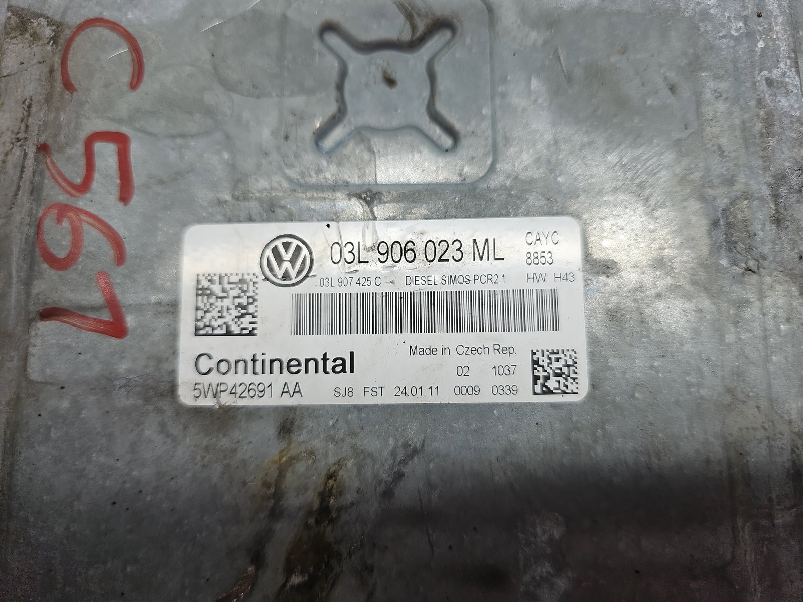 Calculator motor ECU Volkswagen Golf 6 (5K1) [Fabr 2009-2013] 03L906023ML 1.6 TDI CAYC 77KW / 105CP - imagine 4