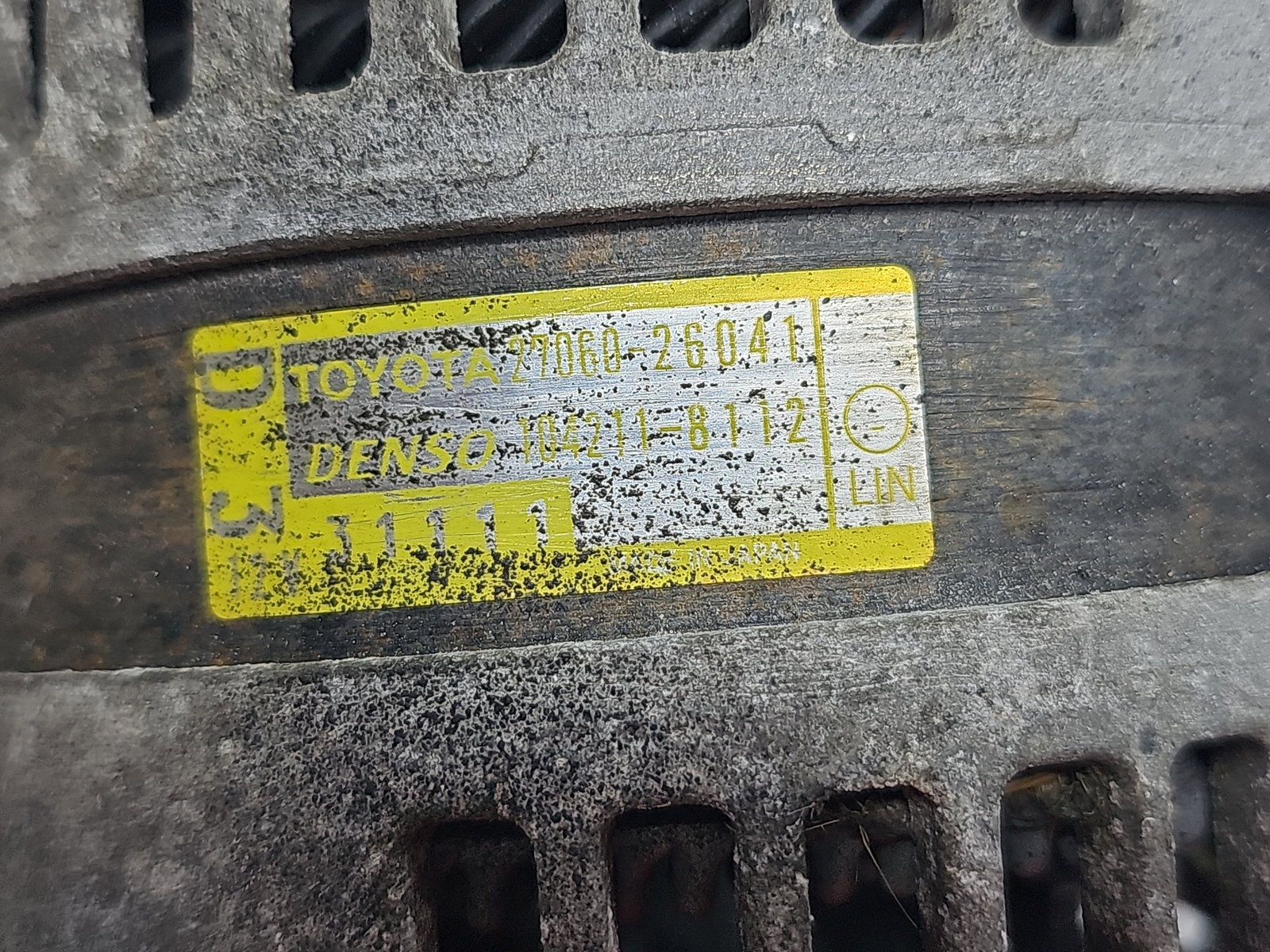 Alternator Toyota Rav 4 IV (ZSA4, ALA4) [Fabr 2013-2018] 27060-26041 2.0 1AD-FTV 91KW / 124CP - imagine 5