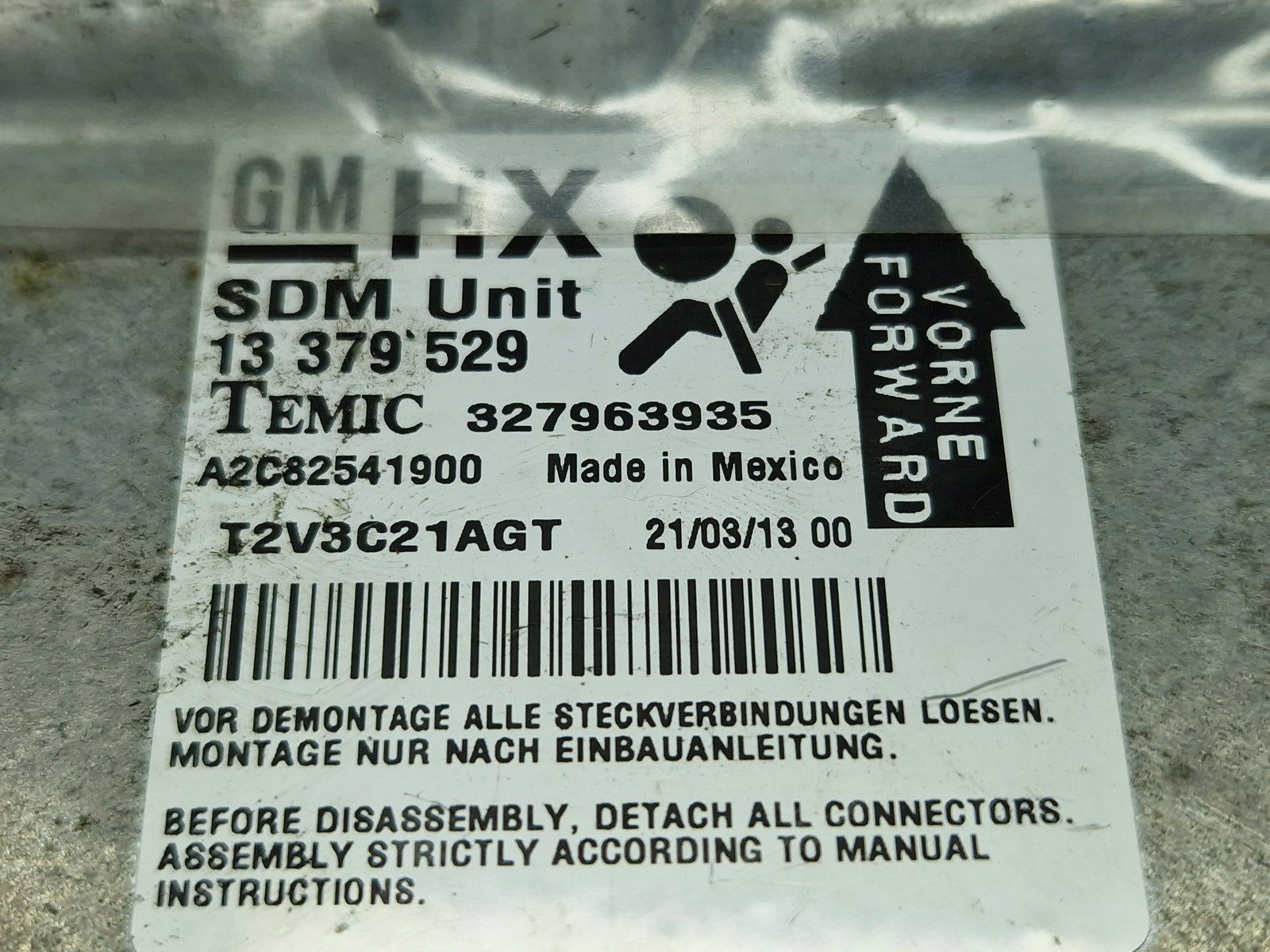 Calculator airbag Opel Corsa D [Fabr 2006-2013] 13379529 1.4 Benz A14XER 74KW / 100CP - imagine 6