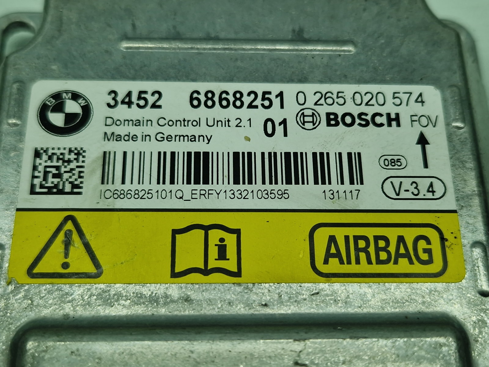 Calculator airbag Bmw 5 GT (F07) [Fabr 2011-2016] 6868251 2.0 N47D20 135KW / 184CP - imagine 4