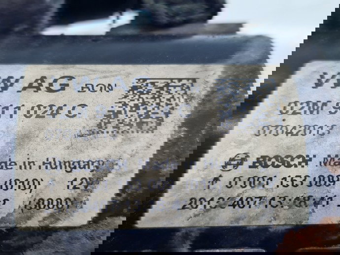 Electromotor Volkswagen Passat B7 (365) [Fabr 2010-2014] 02M911024 2.0 TDI CFFB 103KW / 140CP