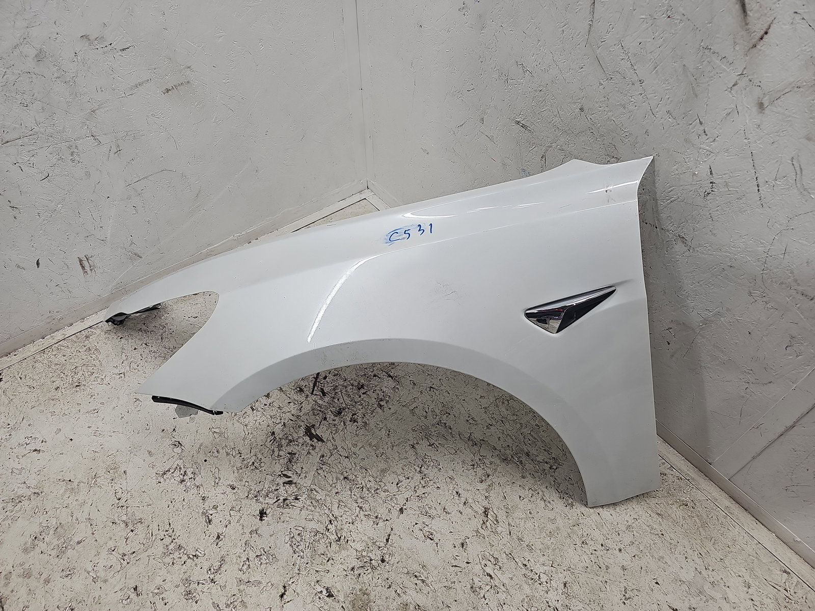 Aripa stanga fata TESLA Model 3 [Fabr 2020-2025] Pearl White - imagine 1