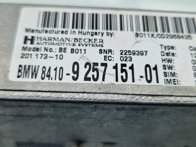 Modul confort Bmw 5 (F10) [Fabr 2011-2016] 9257151-01