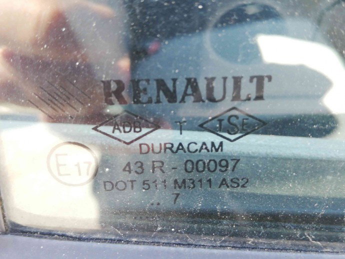 Geam usa dreapta spate OEM Renault Symbol / Thalia [Fabr 1998-2007] 1.5 K9K