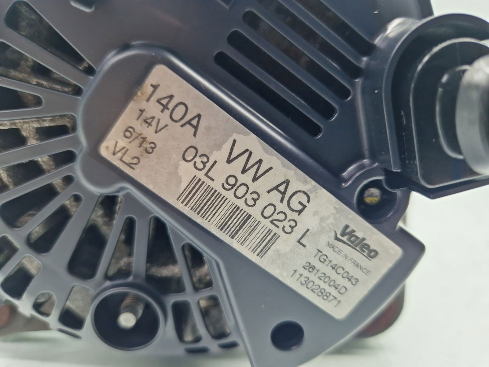 Alternator Volkswagen Tiguan II (AD1, AX1) [2016-2018] 03L903023L 1.6 TDI CLHA 77KW / 105CP - imagine 2