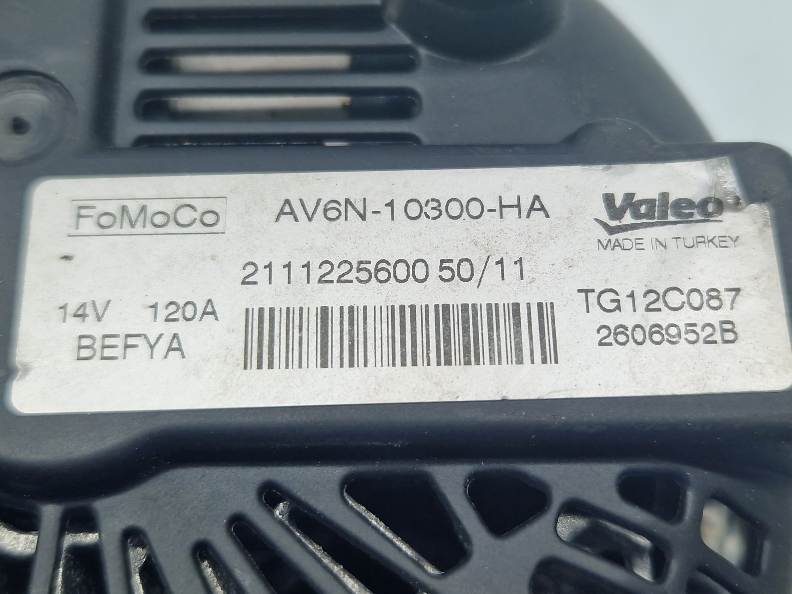 Alternator Ford Fiesta 6 [Fabr 2008-2019] AV6N-10300-HA 1.25 Benz SNJA 60KW / 80CP - imagine 5