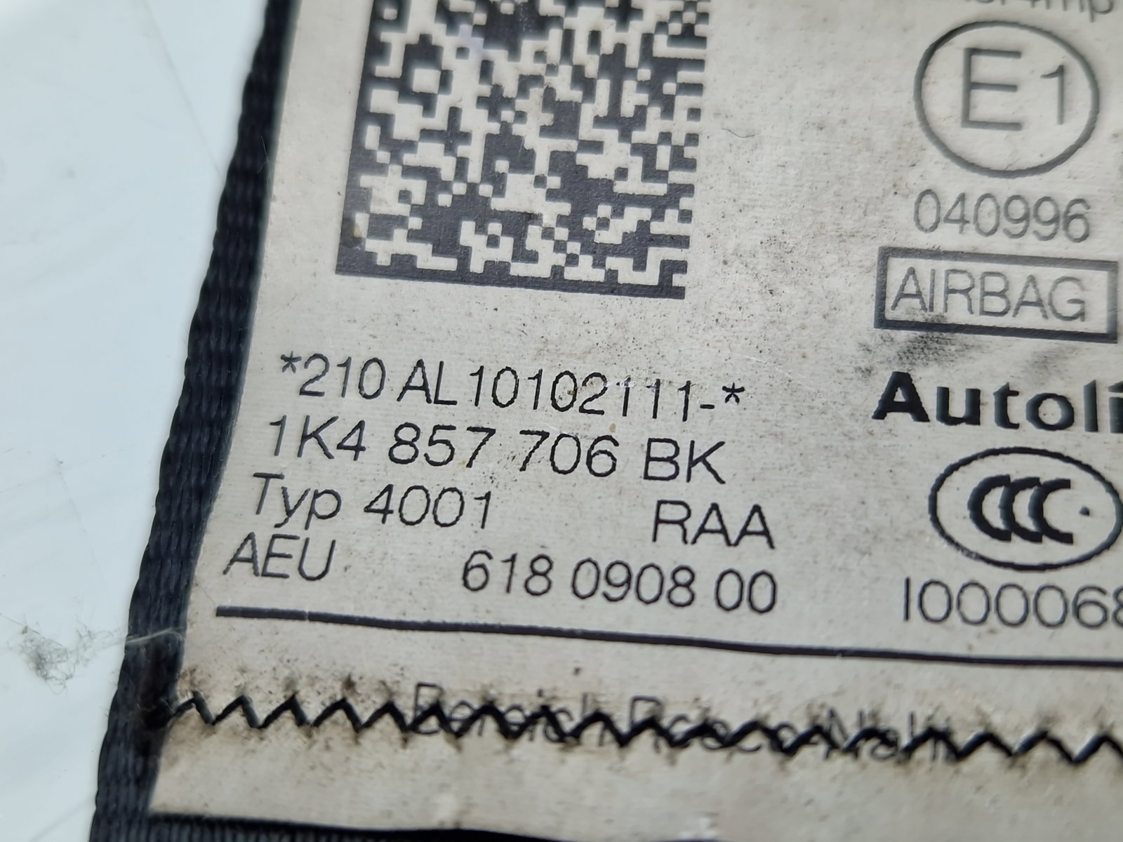 Centura dreapta fata Volkswagen Golf 6 (5K1) [Fabr 2009-2013] 1K4847706BK - imagine 4