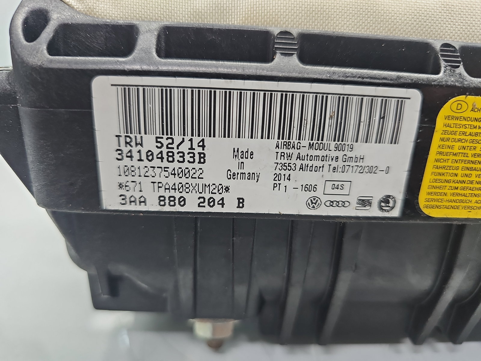 Airbag pasager Volkswagen Passat CC (358) Facelift [Fabr 2012-2016] 3AA880204B - imagine 5