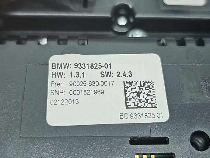Panou comanda clima Bmw 5 (F10) [Fabr 2011-2016] 9331825-01
