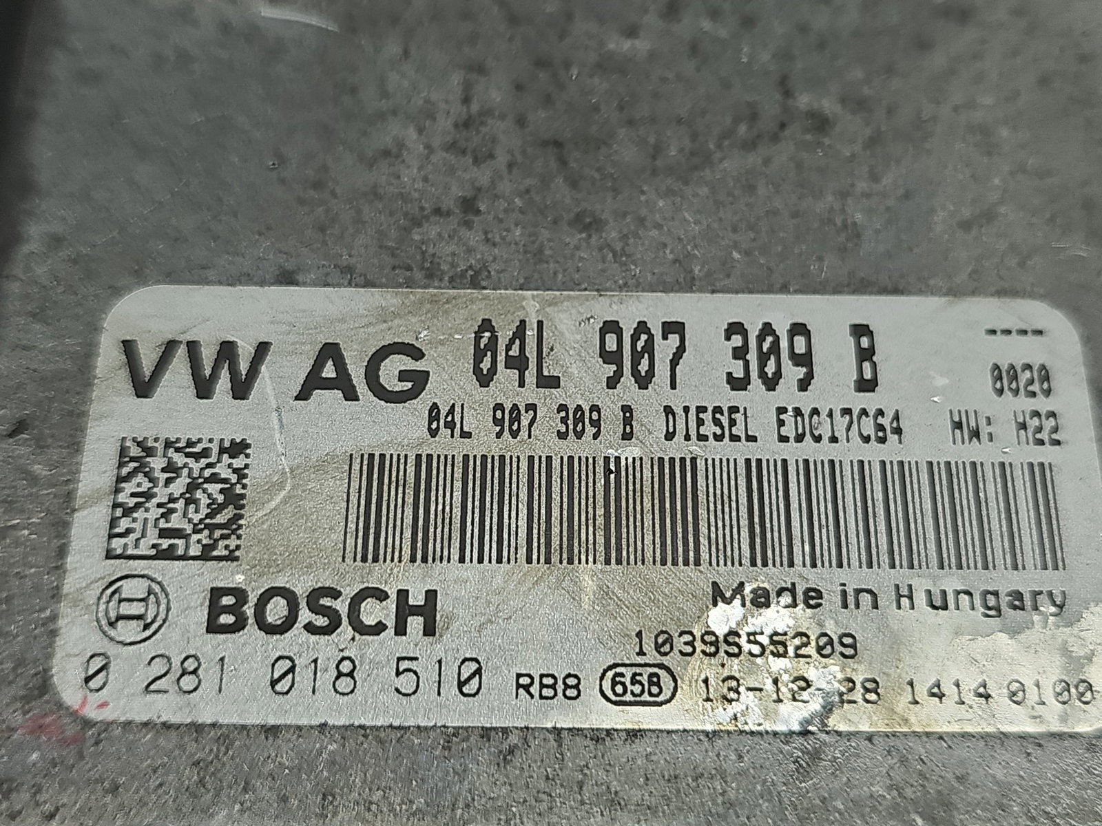 Calculator motor ECU Skoda Octavia 3 (5E3) [Fabr 2012-2020] 04L907309B 1.6 TDI CLHA 77KW / 105CP - imagine 2