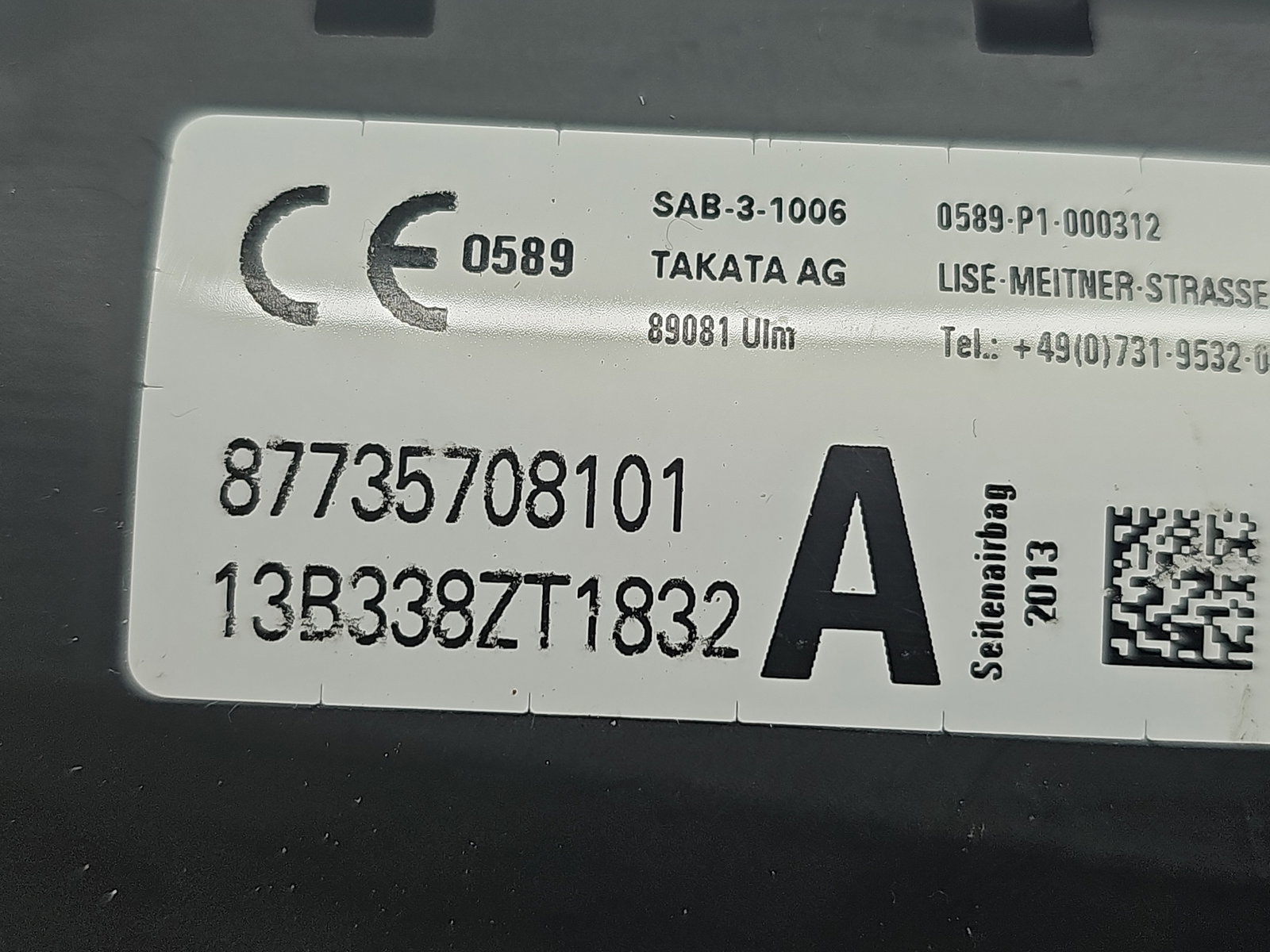 Airbag lateral stanga Bmw 5 (F10) [Fabr 2011-2016] 73570810 - imagine 5