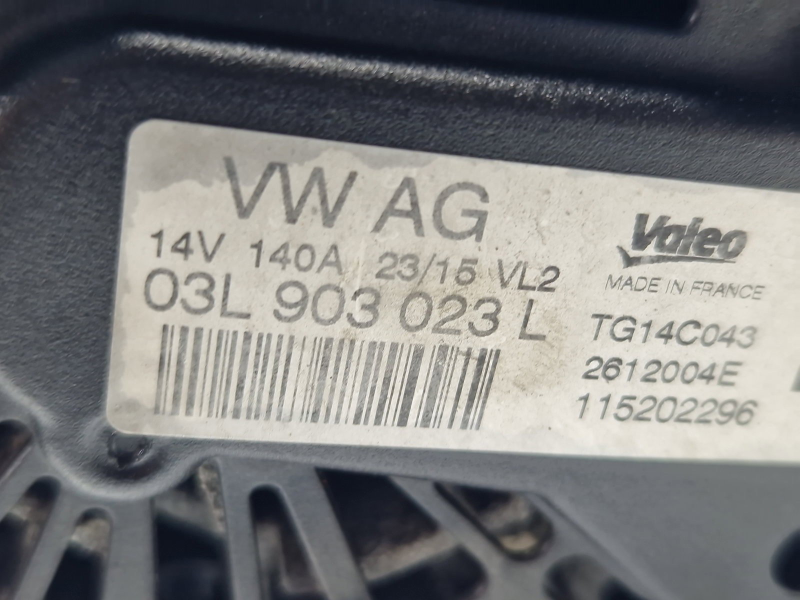 Alternator Seat Leon (5F1) [Fabr 2012-2018] 03L903023L 2.0 TDI DFCA 140KW / 190CP - imagine 2