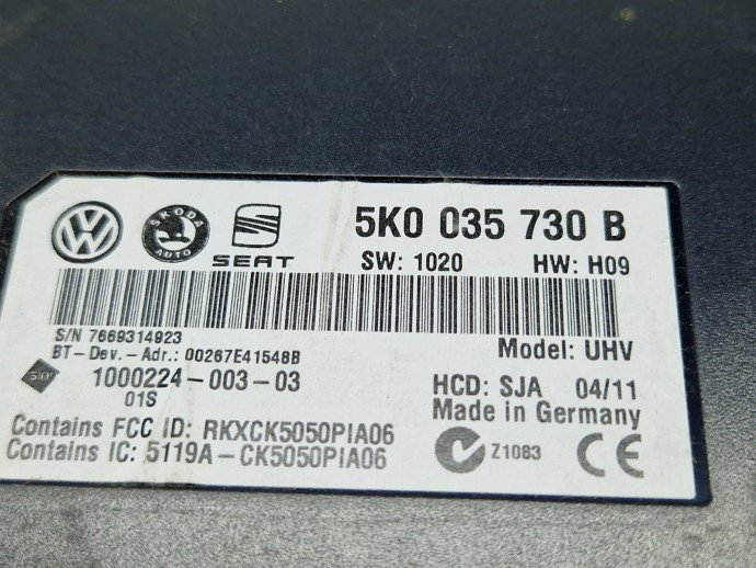 Modul confort Volkswagen Passat B7 (362) [Fabr 2010-2014] 5K0035730B