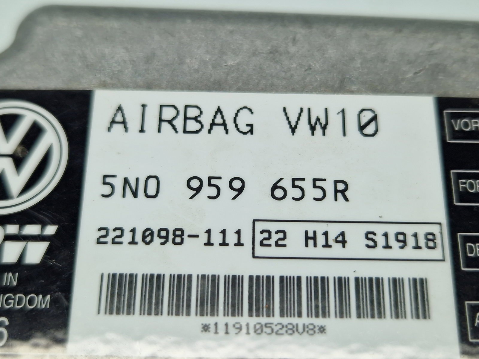 Calculator airbag Volkswagen Passat CC (357) [Fabr 2008-2012] 5N0959655R 2.0 TDI CFFB 103KW / 140CP - imagine 2