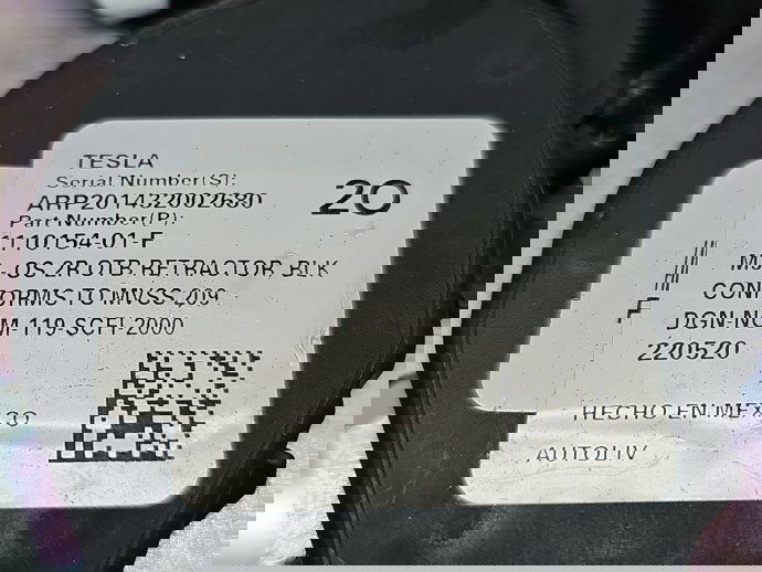 Centura stanga spate TESLA Model 3 [Fabr 2020-2025] 1110154-01-F