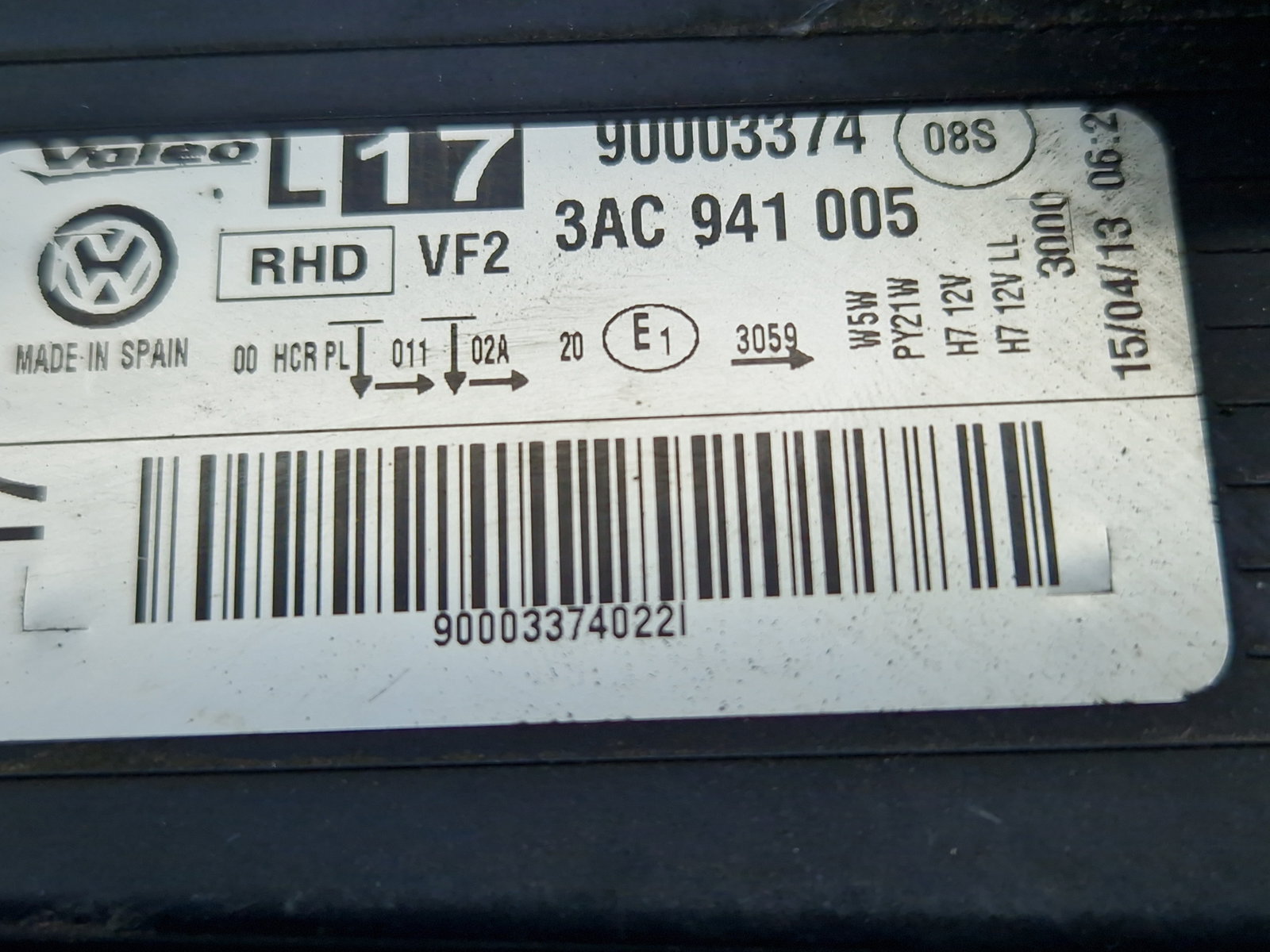 Far stanga Volkswagen Passat B7 (365) [Fabr 2010-2014] Break 3AC941005 - imagine 5