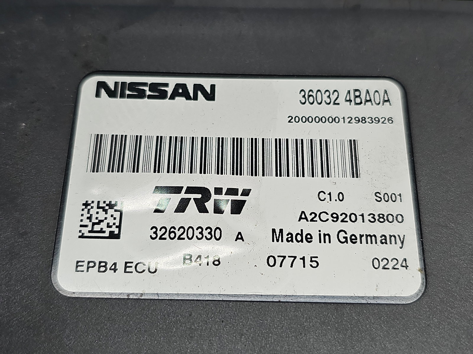 Calculator frana de mana Nissan X-Trail (T32) [Fabr 2013-prezent] 36032-4BA0A 1.6 DCi R9M413 96KW / 130CP - imagine 4