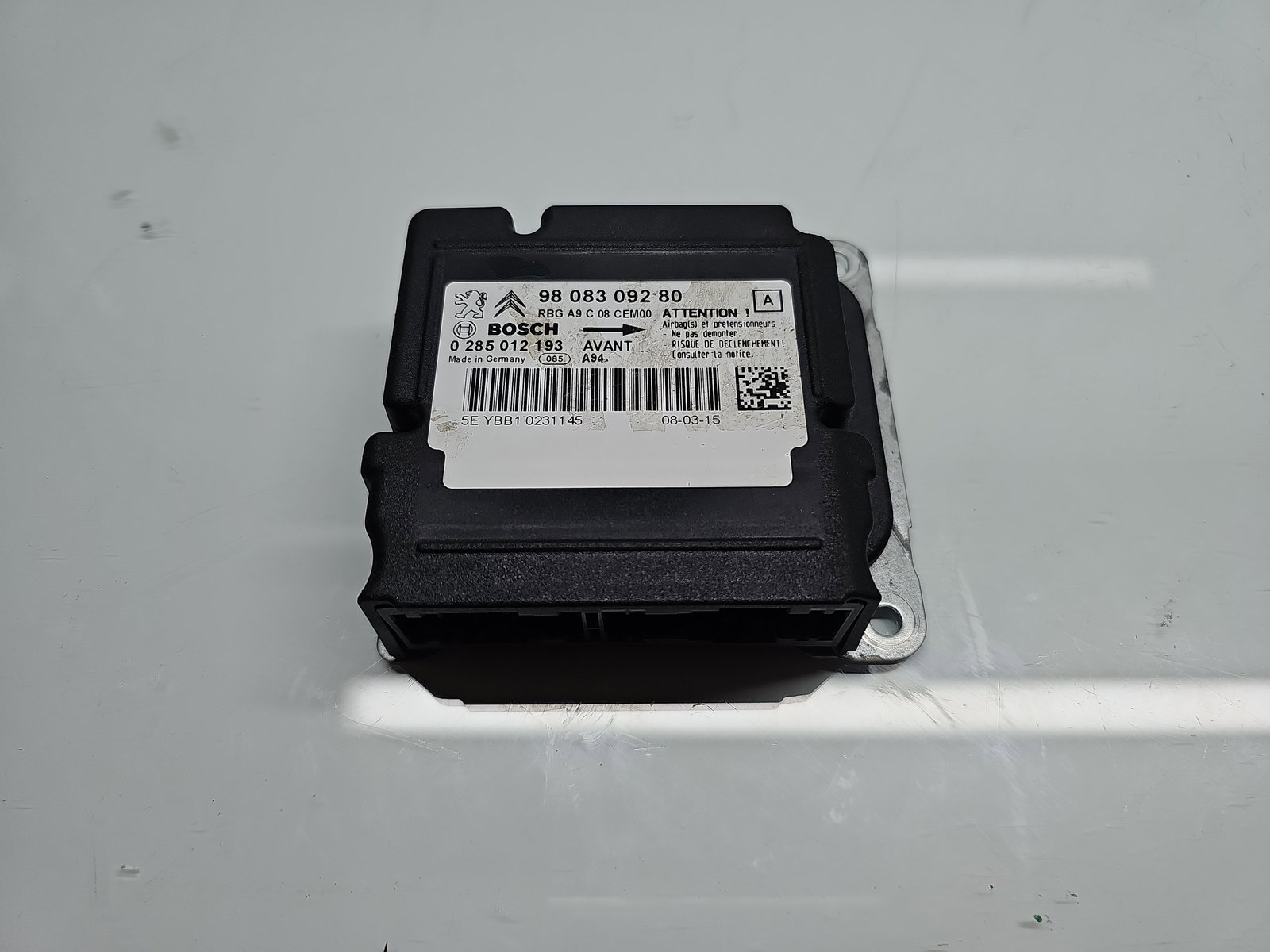 Calculator airbag PEUGEOT 2008 [Fabr 2013-prezent] 9808309280 1.4 HDI DV4C 50KW / 68CP - imagine 1