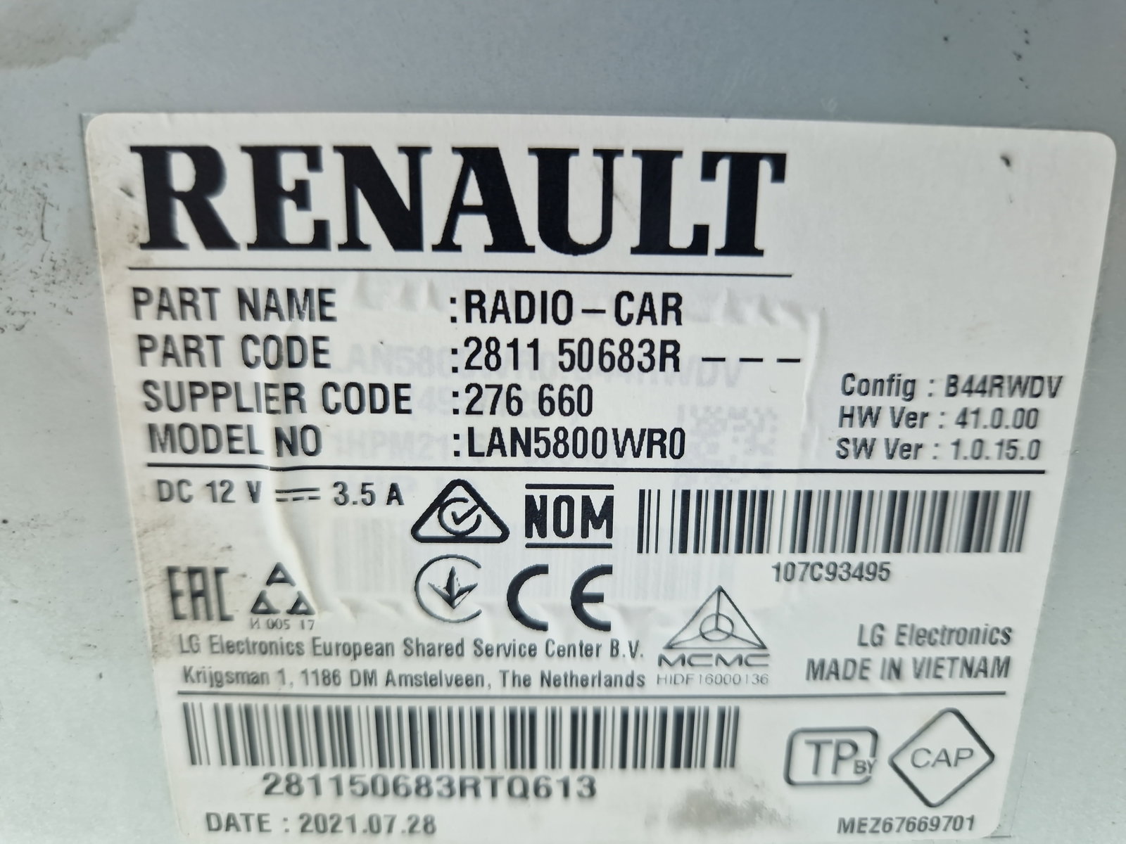 Unitate navigatie Dacia Duster 2 [Fabr 2017-2023] 281150683R - imagine 5