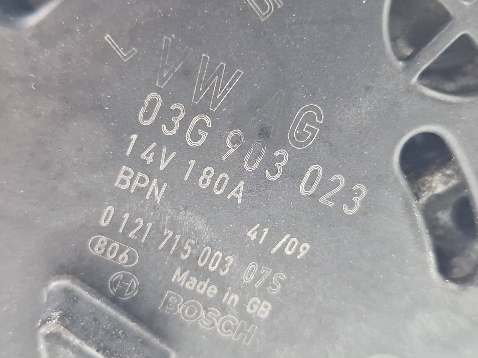 Alternator Volkswagen Passat CC (357) [Fabr 2008-2012] 03G903023 2.0 TDI CBAB 103KW / 140CP - imagine 5