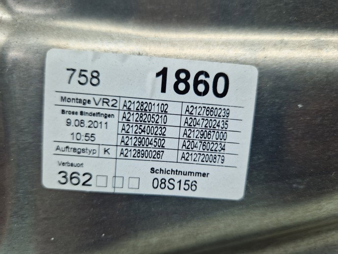 Macara electrica geam dreapta fata Mercedes Clasa E (W212) [Fabr 2009-2016] Break AMG A2128201102