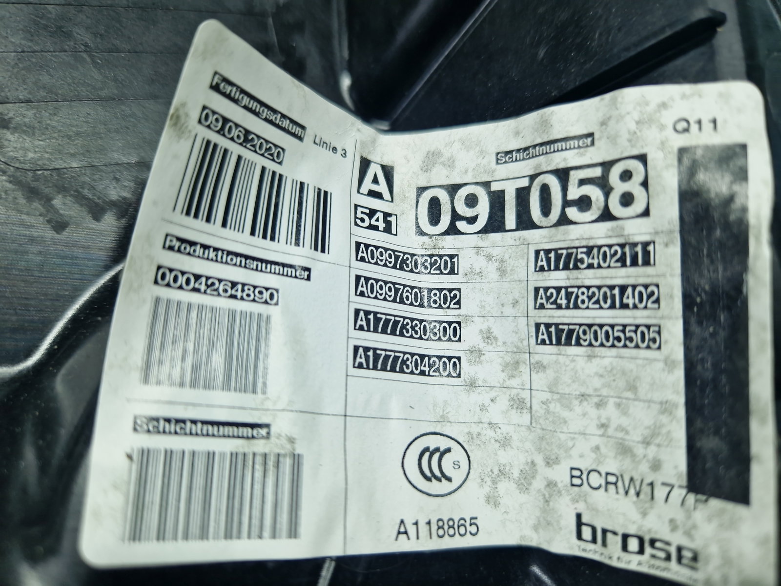 Macara electrica geam dreapta spate Mercedes Clasa A (W177) [Fabr 2019-2024] Berlina AMG A0997303201 - imagine 4