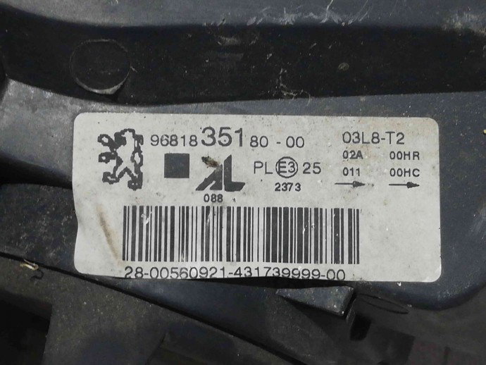 Far stanga 9681835180 Peugeot 307 [Fabr 2000-2008] 1.6 HDI