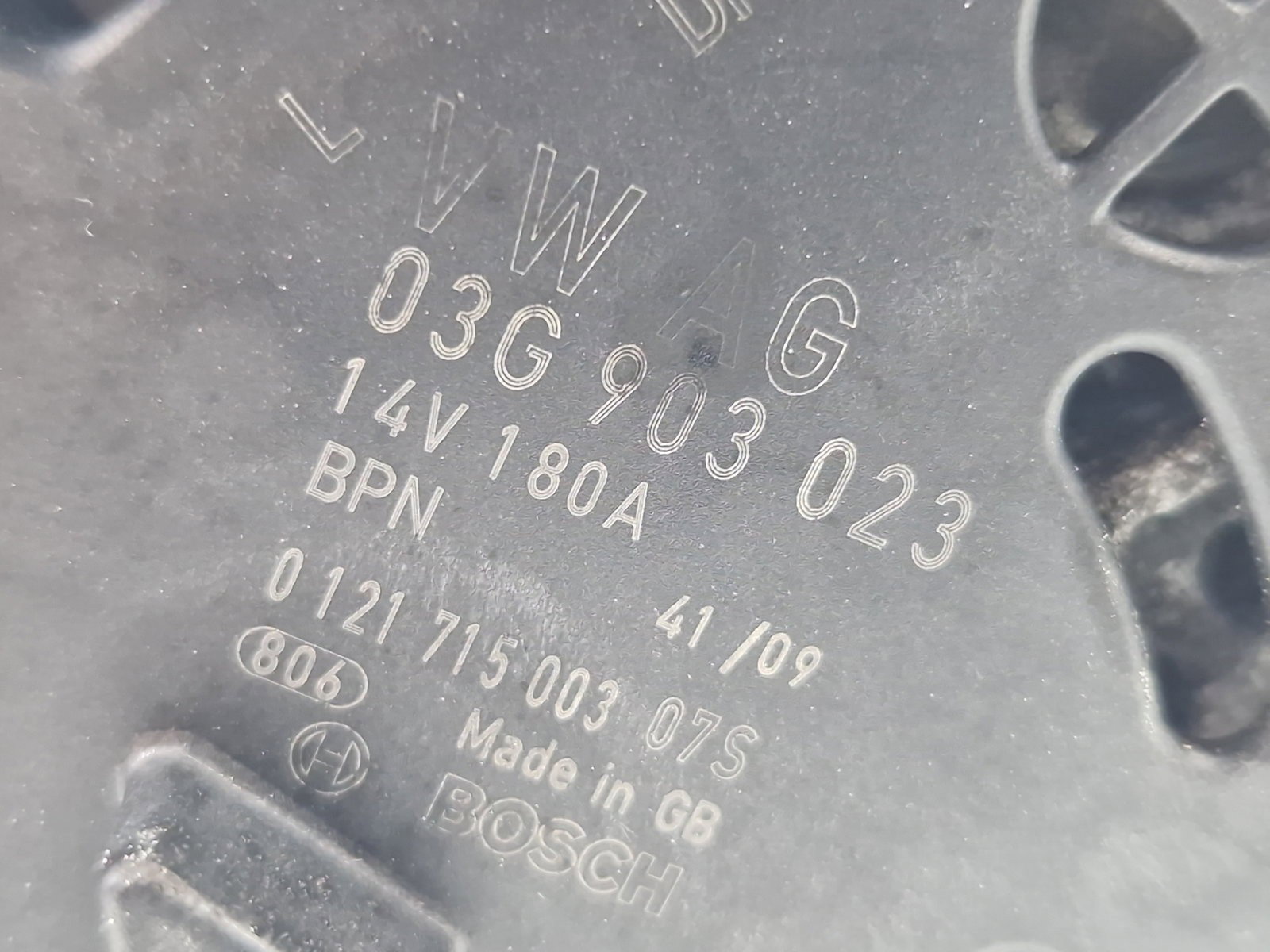 Alternator Volkswagen Passat B6 (3C2) [Fabr 2005-2010] 03G903023 2.0 TDI CBAB 103KW / 140CP - imagine 2