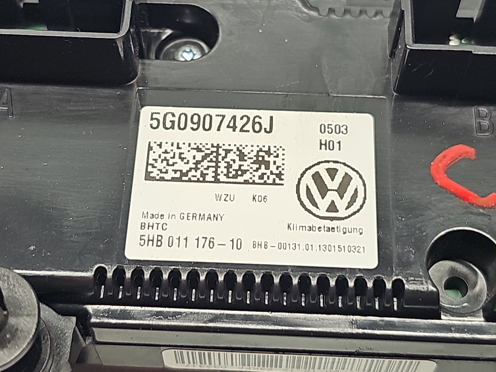 Panou comanda clima Volkswagen Golf 7 (5G) [Fabr 2014-prezent] 5G0907426J - imagine 5