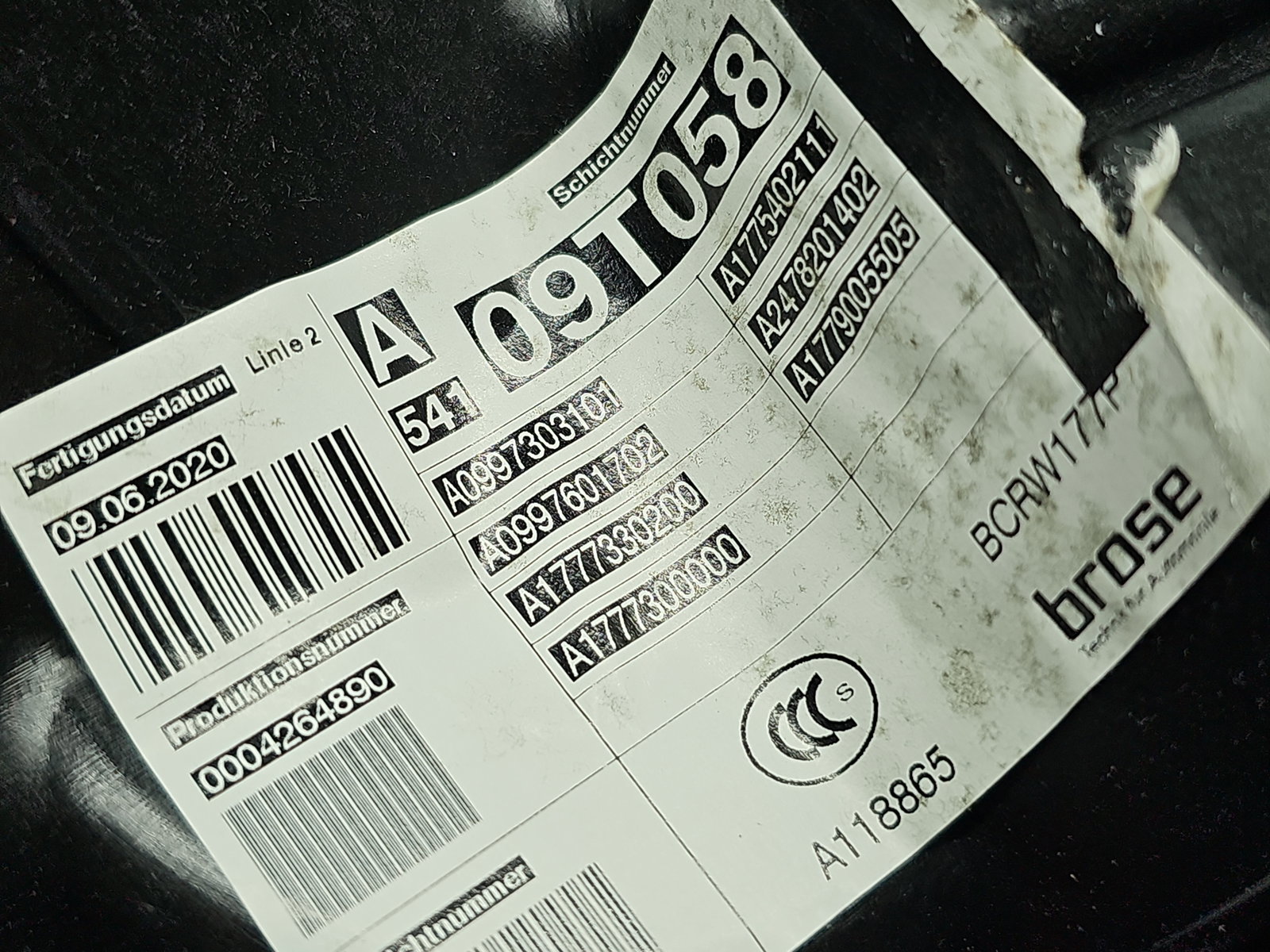 Macara electrica geam stanga spate Mercedes Clasa A (W177) [Fabr 2019-2024] Berlina AMG A0997303101 - imagine 4