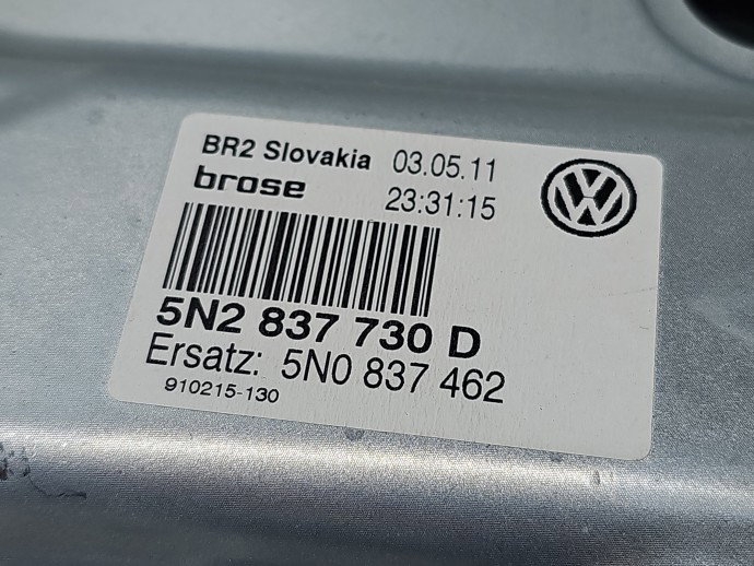 Macara electrica geam dreapta fata Volkswagen Tiguan (5N) [Fabr 2007-2016] SUV 5N2837730D