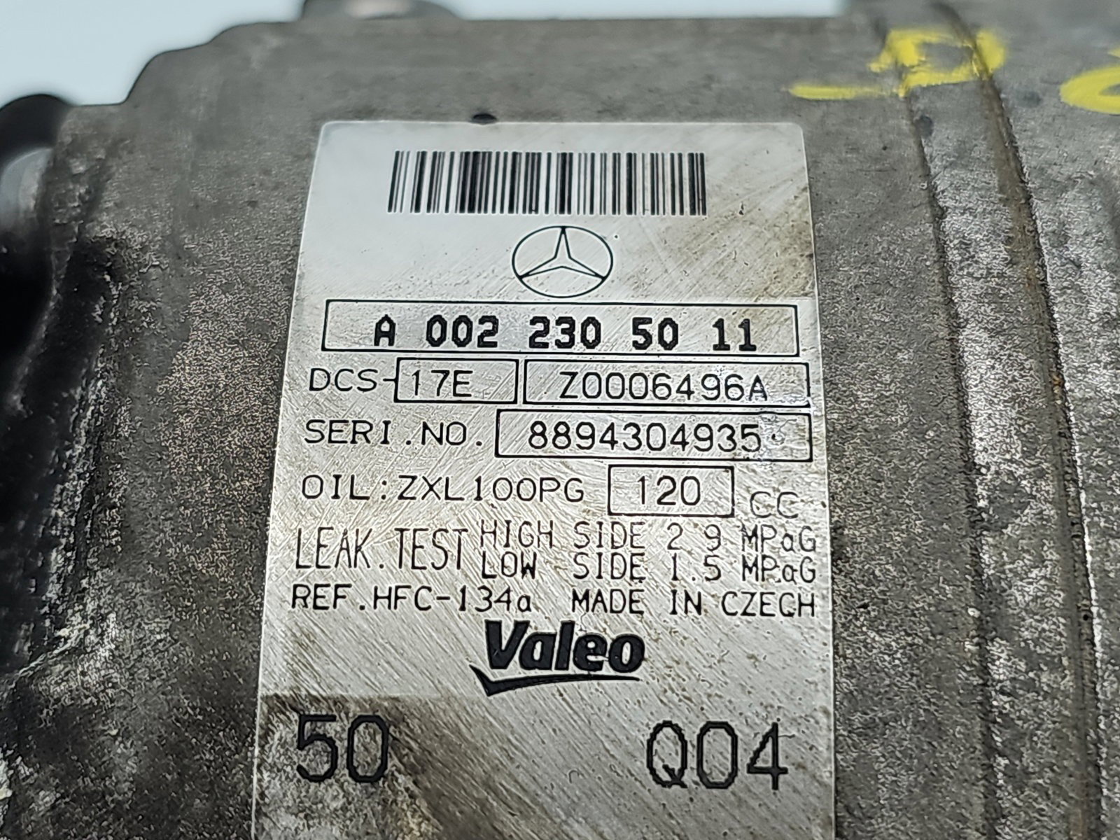 Compresor clima Mercedes Clasa E (W212) [Fabr 2009-2016] A0022305011 2.2 CDI 646811 125KW / 170CP - imagine 2