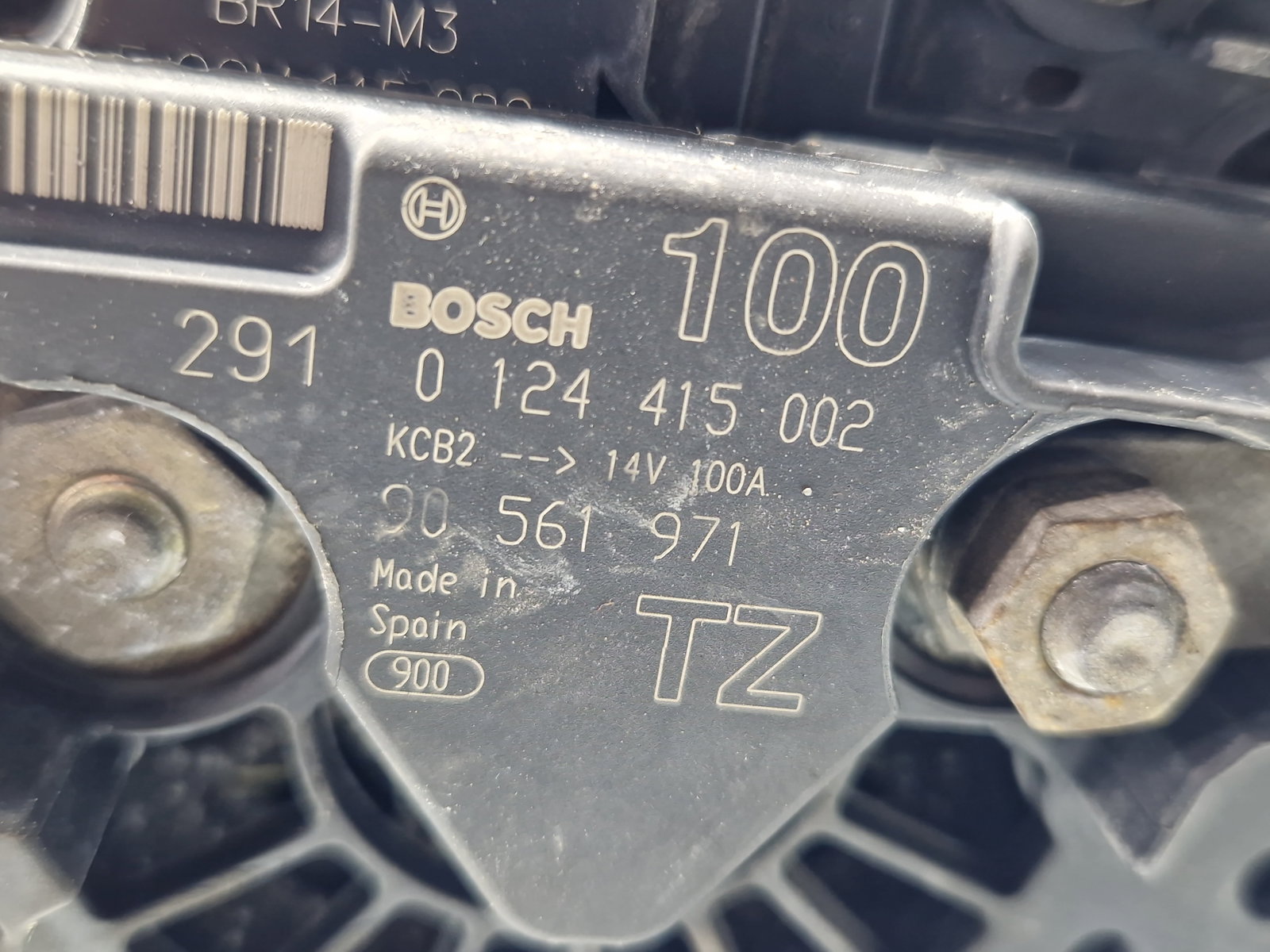 Alternator Opel Astra G [Fabr 1998-2004] 0124415002 1.4 Benz Z14XE 66KW / 90CP - imagine 5