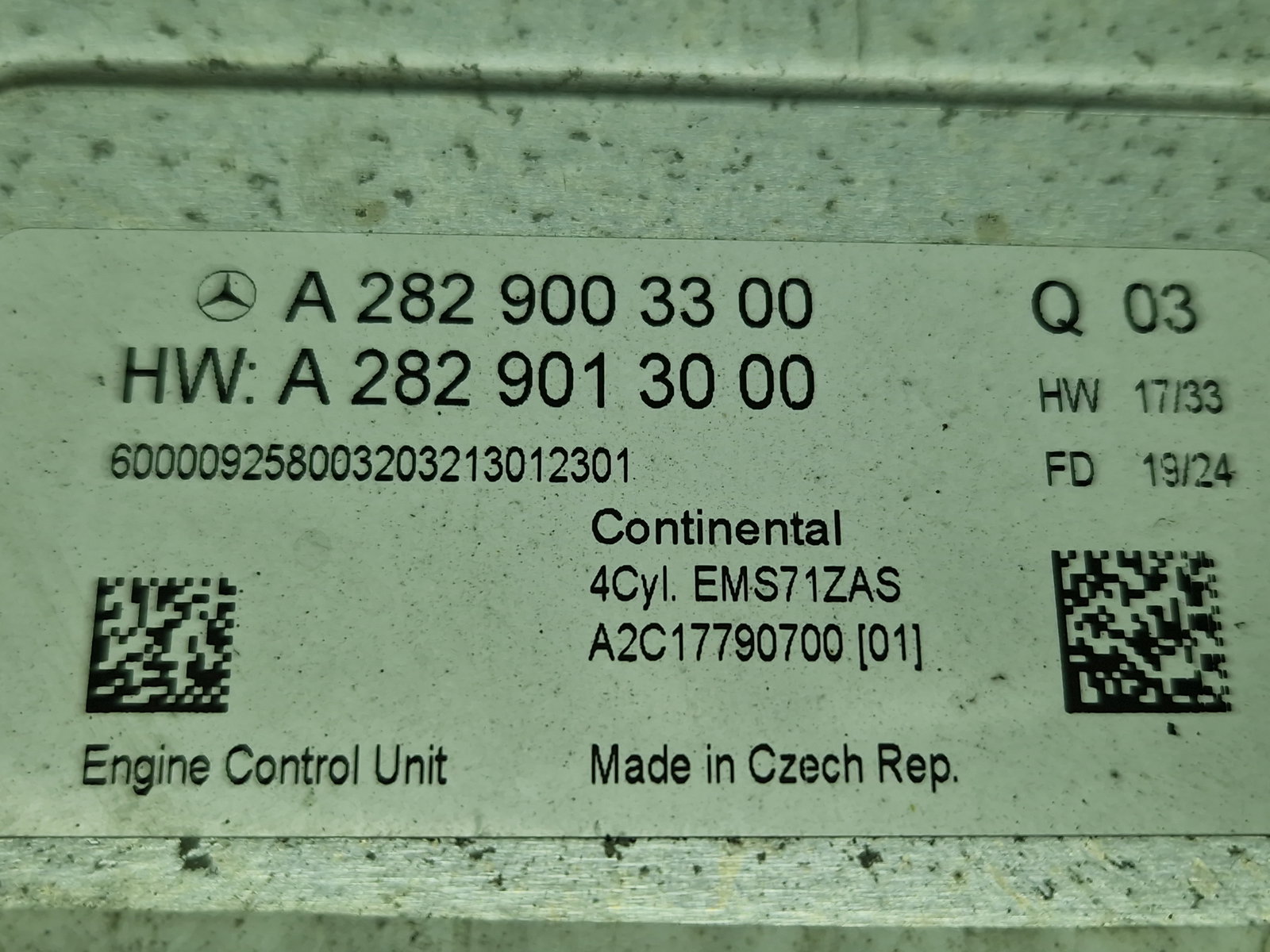 Calculator motor ECU Mercedes Clasa A (W177) [Fabr 2019-2024] A2829003300 1.4 Benz 282914 100KW / 136CP - imagine 4