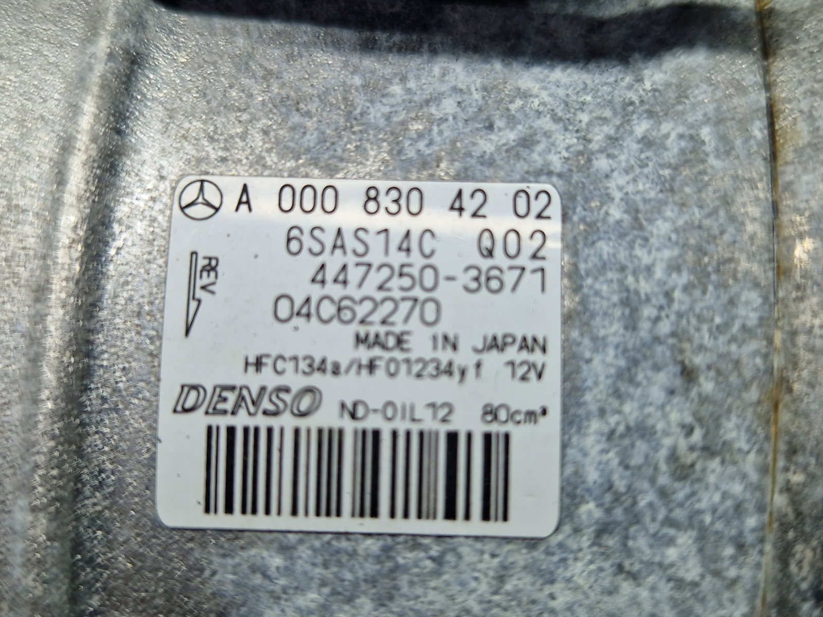 Compresor clima Mercedes Clasa A (W177) [Fabr 2019-2024] A0008304202 1.4 Benz 282914 100KW / 136CP - imagine 6