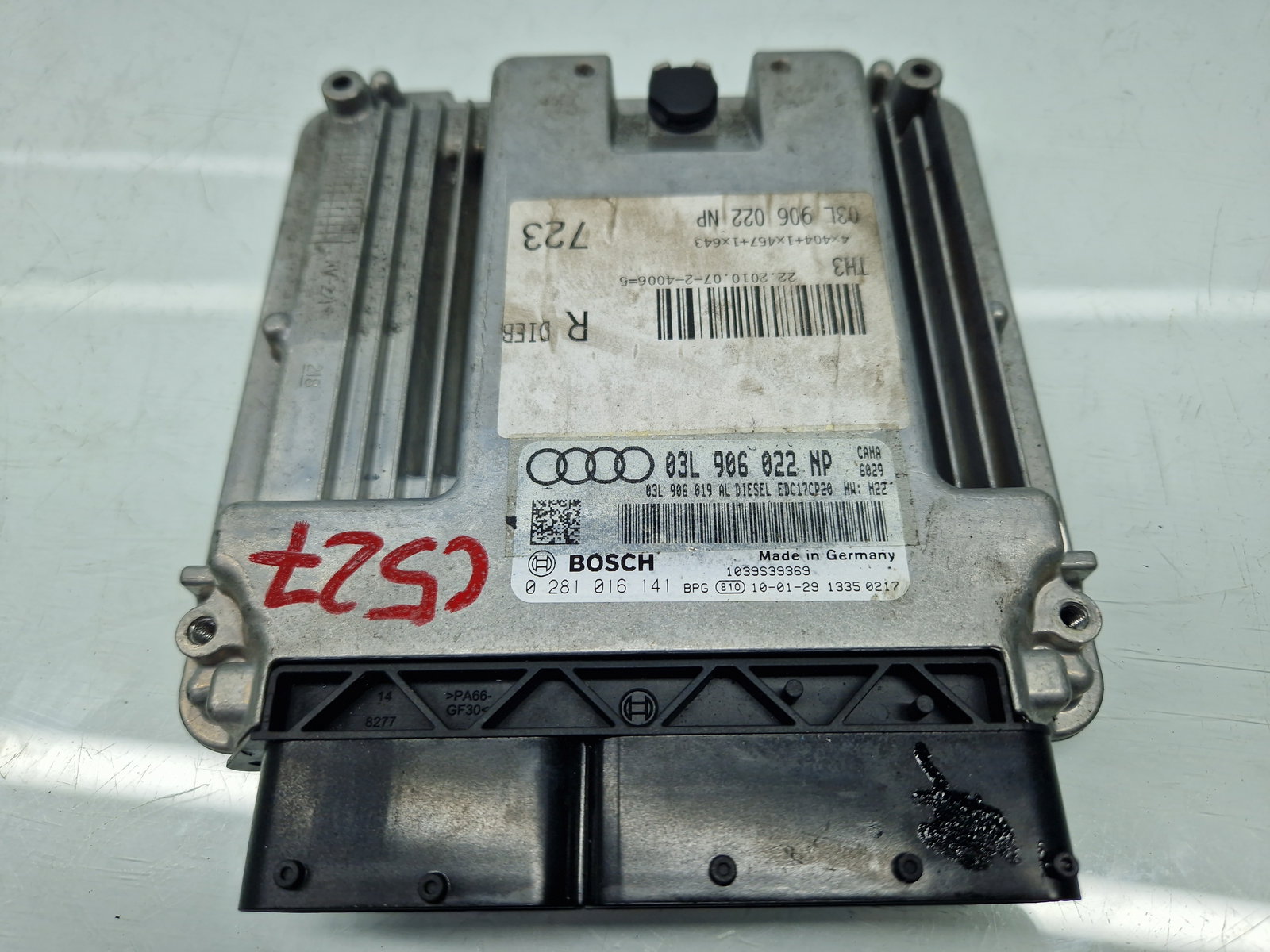 Calculator motor ECU AUDI A5 Cabriolet (8F7) [Fabr 2009-2015] 03L906022NP 2.0 TDI CAHA 125KW / 170CP - imagine 1