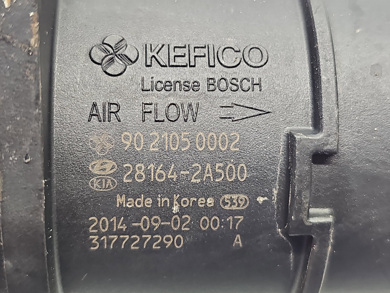 Debitmetru aer KIA Ceed (JD) [Fabr 2012-2018] 28164-2A500 1.6 CRDI D4FB 100KW / 136CP - imagine 4