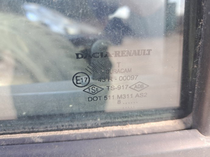 Geam usa dreapta spate Dacia Logan (LS) [Fabr 2004-2012] OEM