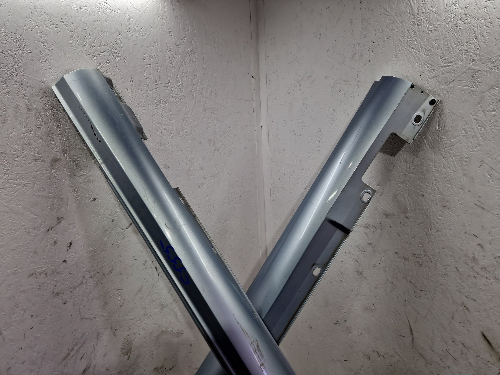 Set praguri Mercedes Clasa C (W204) [Fabr 2007-2014] Berlina Facelift, AMG 988U Argintiu Diamat - imagine 3