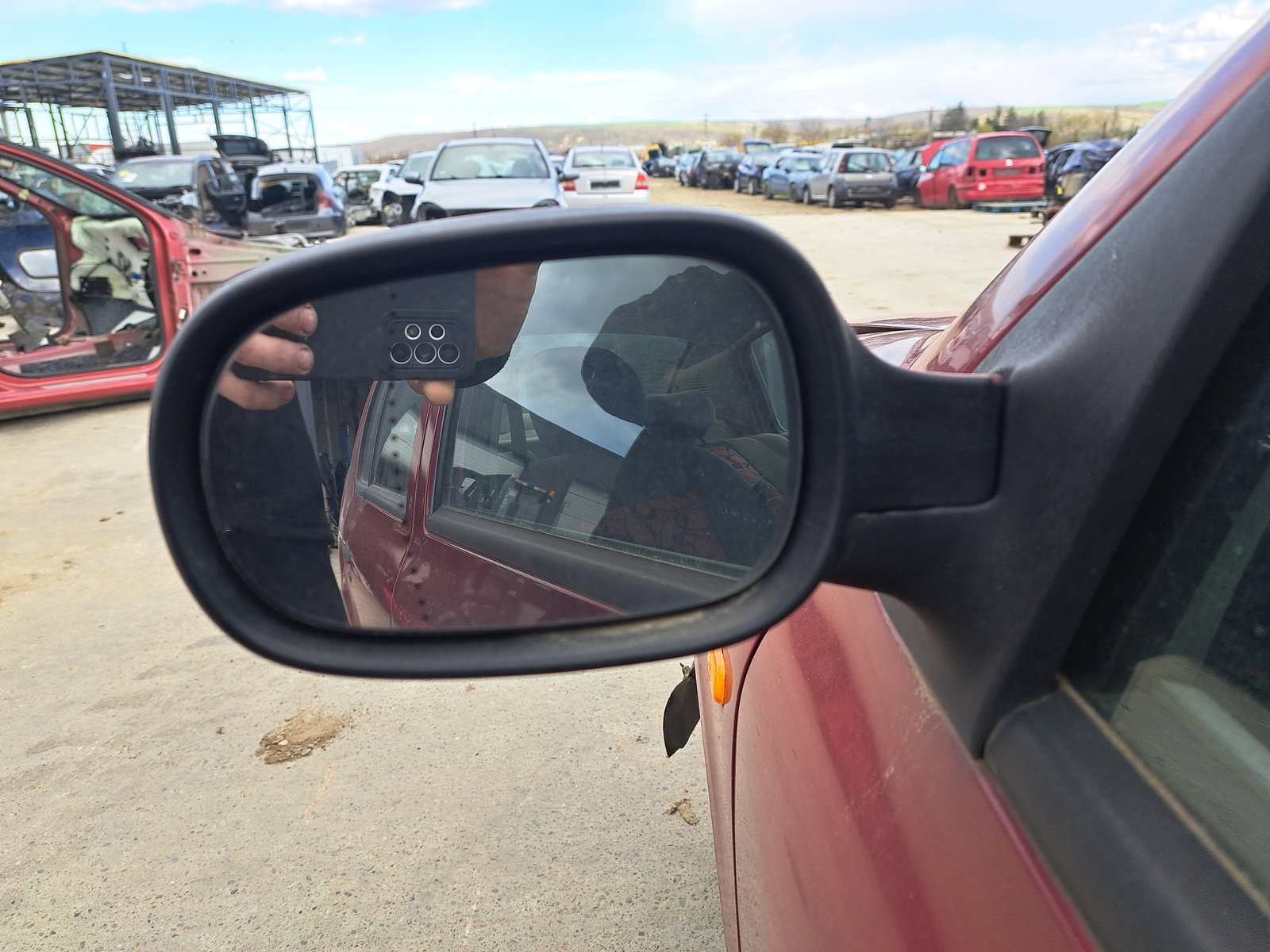 Oglinda stanga Renault Clio 2 [Fabr 1998-2004] ROSU - imagine 1