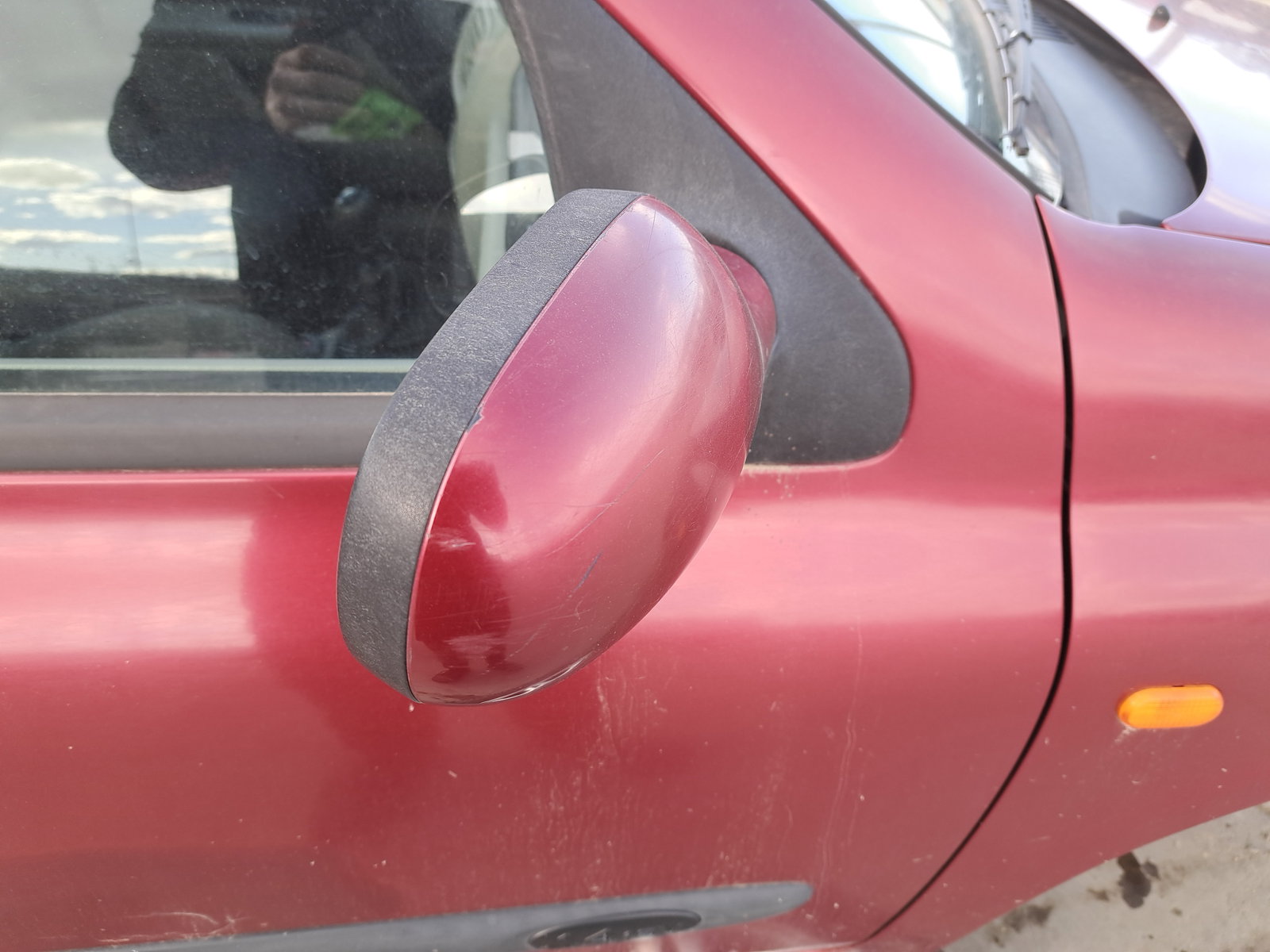 Oglinda dreapta Renault Clio 2 [Fabr 1998-2004] ROSU - imagine 3