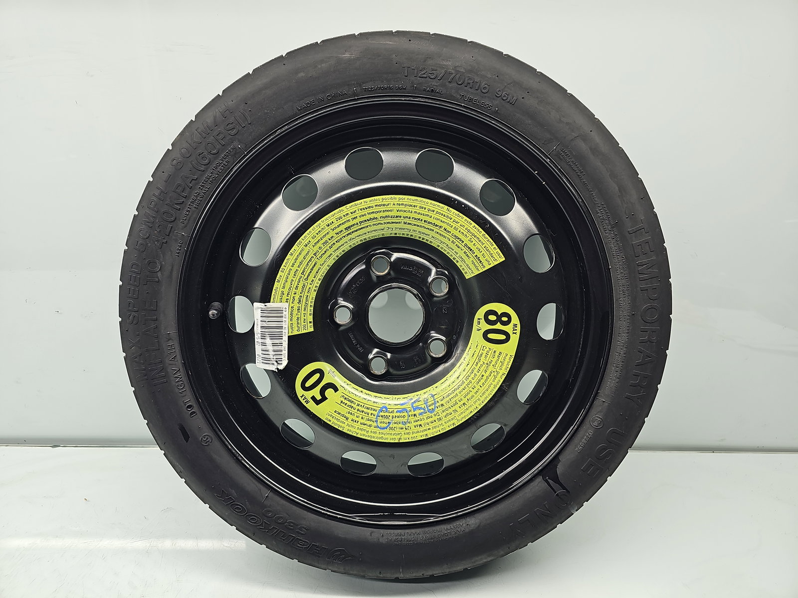 Roata rezerva slim Volkswagen Golf 7 (5G) [Fabr 2014-prezent] Hatchback 1K0601027AQ - imagine 1