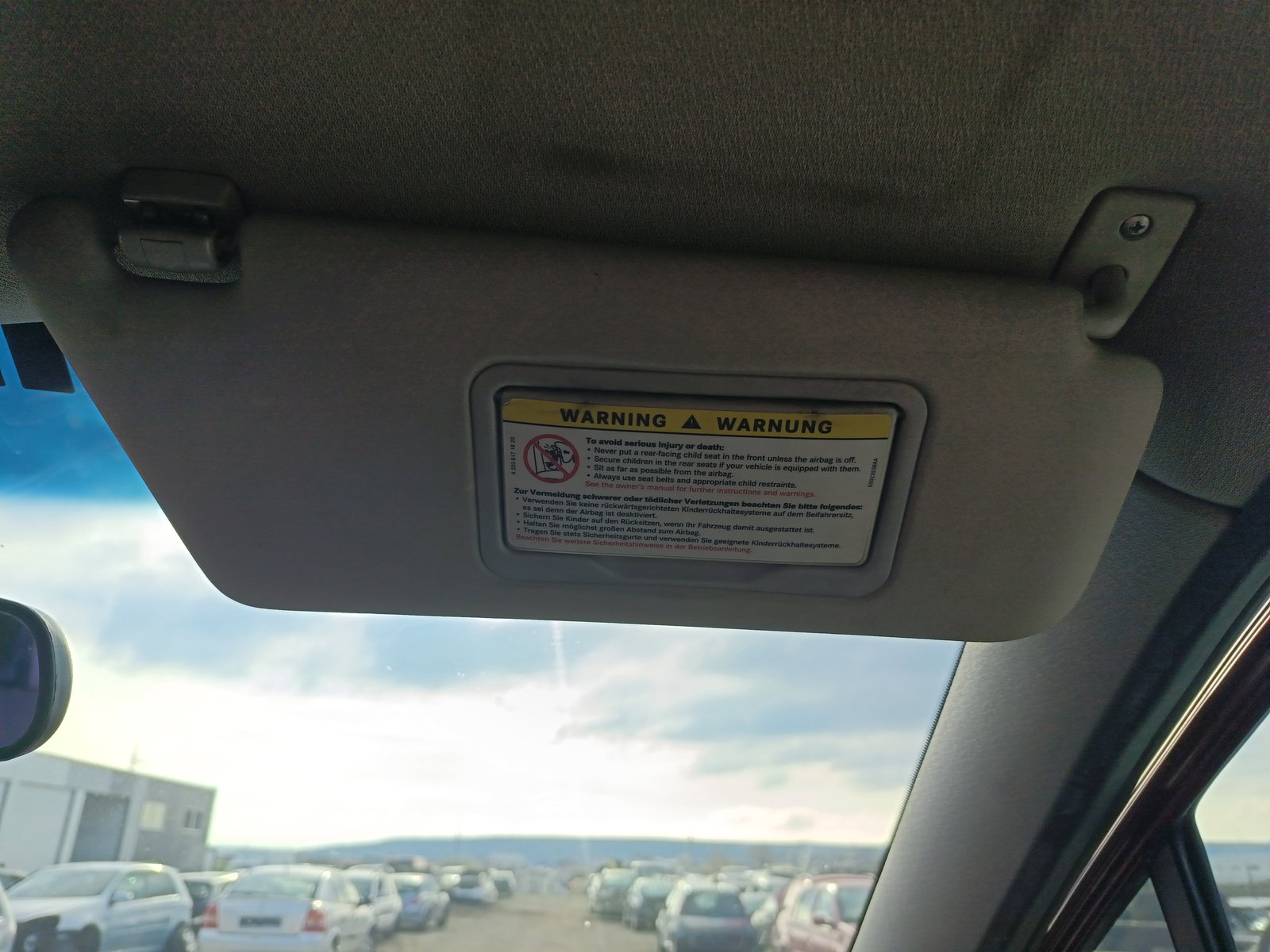 Parasolar dreapta Mercedes Clasa A (W168) [Fabr 1997-2004] OEM - imagine 1